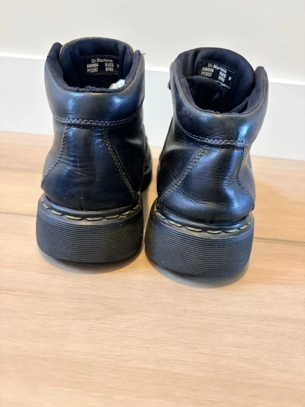 Dr. Martens Men's US 9 Vintage 90s Chunky Platform Shoes Goth Black Leather Rare - Picture 4 of 9
